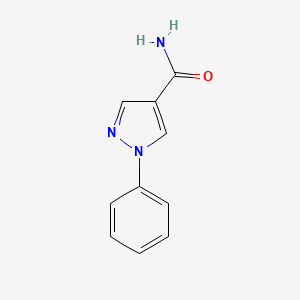 molecular formula C10H9N3O B2424798 1-phenyl-1H-pyrazole-4-carboxamide CAS No. 3199-05-1