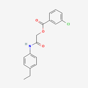 molecular formula C17H16ClNO3 B2424800 [2-(4-乙基苯胺基)-2-氧代乙基] 3-氯苯甲酸酯 CAS No. 387865-44-3