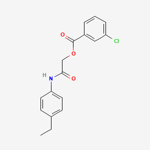 [(4-ETHYLPHENYL)CARBAMOYL]METHYL 3-CHLOROBENZOATE