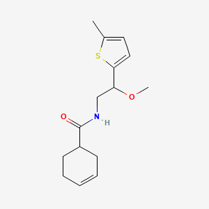 N-(2-methoxy-2-(5-methylthiophen-2-yl)ethyl)cyclohex-3-enecarboxamide