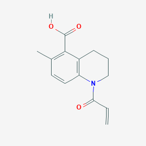 molecular formula C14H15NO3 B2424808 6-Methyl-1-prop-2-enoyl-3,4-dihydro-2H-quinoline-5-carboxylic acid CAS No. 2305386-80-3