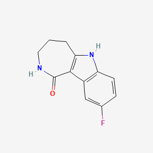 molecular formula C12H11FN2O B2424811 9-fluoro-1H,2H,3H,4H,5H,6H-azepino[4,3-b]indol-1-one CAS No. 1009631-14-4