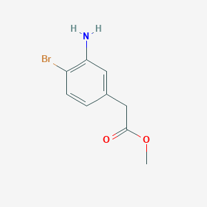 molecular formula C9H10BrNO2 B2424813 Methyl 2-(3-amino-4-bromophenyl)acetate CAS No. 1261877-52-4