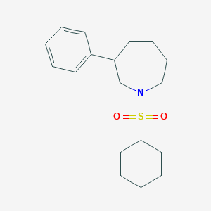 molecular formula C18H27NO2S B2424814 1-(Cyclohexylsulfonyl)-3-phenylazepane CAS No. 1705086-59-4