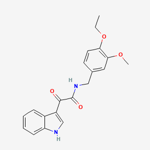 molecular formula C20H20N2O4 B2424818 N-[(4-乙氧基-3-甲氧基苯基)甲基]-2-(1H-吲哚-3-基)-2-氧代乙酰胺 CAS No. 852368-33-3