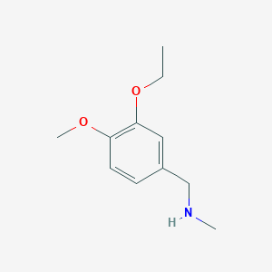 molecular formula C11H17NO2 B2424822 1-(3-乙氧基-4-甲氧基苯基)-N-甲基甲胺 CAS No. 893581-70-9
