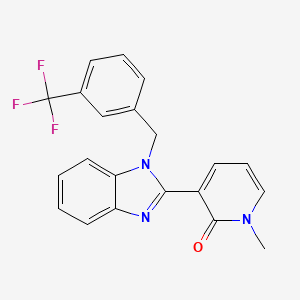 1-methyl-3-(1-(3-(trifluoromethyl)benzyl)-1H-benzo[d]imidazol-2-yl)pyridin-2(1H)-one