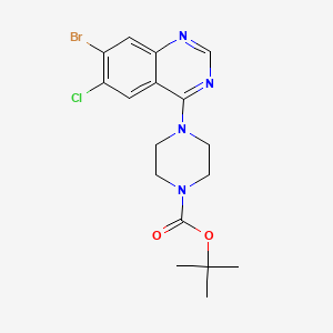 molecular formula C17H20BrClN4O2 B2424831 Tert-butyl 4-(7-bromo-6-chloroquinazolin-4-yl)piperazine-1-carboxylate CAS No. 1698027-00-7