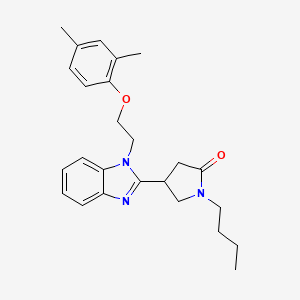 4-{1-[2-(2,4-Dimethylphenoxy)ethyl]benzimidazol-2-yl}-1-butylpyrrolidin-2-one