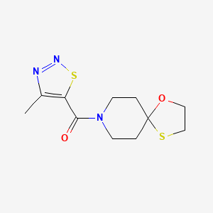 molecular formula C11H15N3O2S2 B2424835 (4-甲基-1,2,3-噻二唑-5-基)(1-氧杂-4-硫杂-8-氮杂螺[4.5]癸-8-基)甲酮 CAS No. 1351618-96-6