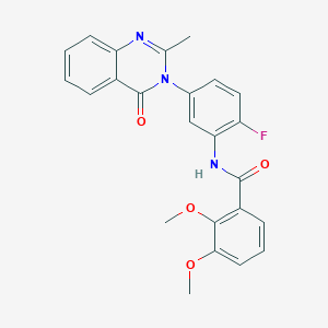 N-(2-fluoro-5-(2-methyl-4-oxoquinazolin-3(4H)-yl)phenyl)-2,3-dimethoxybenzamide