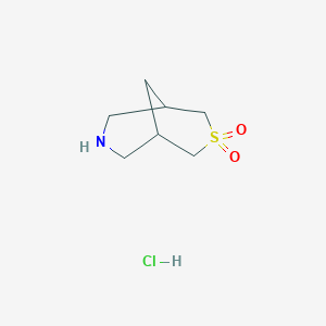 molecular formula C7H14ClNO2S B2424839 3lambda6-Thia-7-azabicyclo[3.3.1]nonane-3,3-dione hydrochloride CAS No. 1690364-33-0