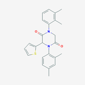 1-(2,3-Dimethylphenyl)-4-(2,4-dimethylphenyl)-3-(2-thienyl)-2,5-piperazinedione