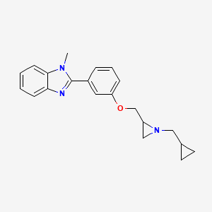2-[3-[[1-(Cyclopropylmethyl)aziridin-2-yl]methoxy]phenyl]-1-methylbenzimidazole