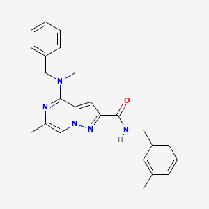 4-[benzyl(methyl)amino]-6-methyl-N-(3-methylbenzyl)pyrazolo[1,5-a]pyrazine-2-carboxamide