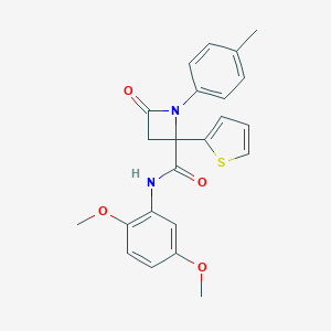 N-(2,5-dimethoxyphenyl)-1-(4-methylphenyl)-4-oxo-2-(2-thienyl)-2-azetidinecarboxamide