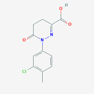 molecular formula C12H11ClN2O3 B2424871 1-(3-Chloro-4-methylphenyl)-6-oxo-1,4,5,6-tetrahydropyridazine-3-carboxylic acid CAS No. 731795-80-5
