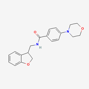 molecular formula C20H22N2O3 B2424875 N-[(2,3-dihydro-1-benzofuran-3-yl)methyl]-4-(morpholin-4-yl)benzamide CAS No. 2097924-86-0