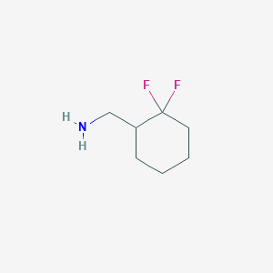 molecular formula C7H13F2N B2424877 (2,2-Difluorocyclohexyl)methanamine CAS No. 1461715-53-6