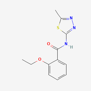 molecular formula C12H13N3O2S B2424881 2-乙氧基-N-(5-甲基-1,3,4-噻二唑-2-基)苯甲酰胺 CAS No. 349443-12-5