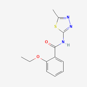 molecular formula C12H13N3O2S B2424881 2-etoxi-N-(5-metil-1,3,4-tiadiazol-2-il)benzamida CAS No. 349443-12-5