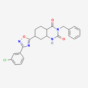 3-Benzyl-7-[3-(3-chlorophenyl)-1,2,4-oxadiazol-5-yl]-1,2,3,4-tetrahydroquinazoline-2,4-dione