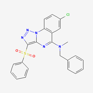 N-benzyl-7-chloro-N-methyl-3-(phenylsulfonyl)[1,2,3]triazolo[1,5-a]quinazolin-5-amine