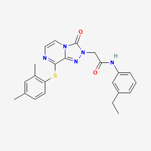 2-(8-((2,4-dimethylphenyl)thio)-3-oxo-[1,2,4]triazolo[4,3-a]pyrazin-2(3H)-yl)-N-(3-ethylphenyl)acetamide