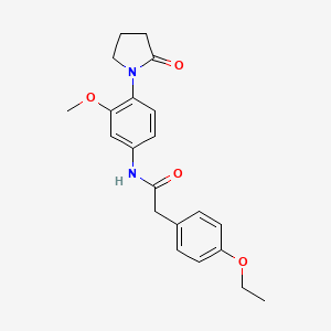 2-(4-ethoxyphenyl)-N-(3-methoxy-4-(2-oxopyrrolidin-1-yl)phenyl)acetamide
