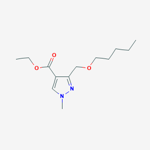 Ethyl 1-methyl-3-(pentoxymethyl)pyrazole-4-carboxylate