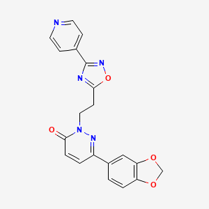 N-(3-methylbutyl)-6-[(4-{[(2-methylphenyl)sulfonyl]amino}phenyl)thio]nicotinamide