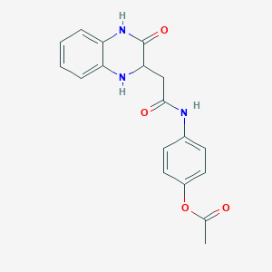 4-(2-(3-Oxo-1,2,3,4-tetrahydroquinoxalin-2-yl)acetamido)phenyl acetate