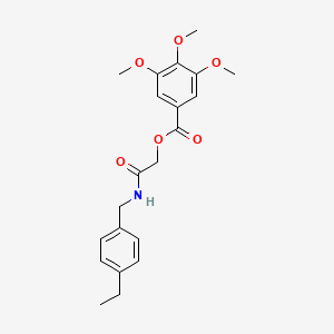 molecular formula C21H25NO6 B2424916 2-((4-乙基苯甲基)氨基)-2-氧代乙基 3,4,5-三甲氧基苯甲酸酯 CAS No. 1291834-52-0