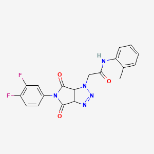 2-[5-(3,4-difluorophenyl)-4,6-dioxo-4,5,6,6a-tetrahydropyrrolo[3,4-d][1,2,3]triazol-1(3aH)-yl]-N-(2-methylphenyl)acetamide