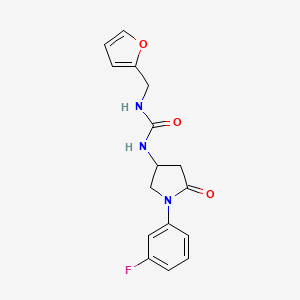 1-(1-(3-Fluorophenyl)-5-oxopyrrolidin-3-yl)-3-(furan-2-ylmethyl)urea