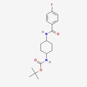 molecular formula C18H25FN2O3 B2424935 tert-Butyl (4-(4-fluorobenzamido)cyclohexyl)carbamate CAS No. 1286265-43-7