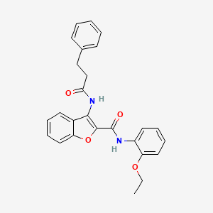 N-(2-ethoxyphenyl)-3-(3-phenylpropanamido)-1-benzofuran-2-carboxamide