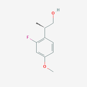 molecular formula C10H13FO2 B2424938 (2S)-2-(2-Fluoro-4-methoxyphenyl)propan-1-ol CAS No. 2248187-66-6