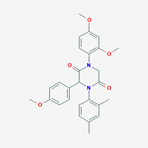 1-(2,4-Dimethoxyphenyl)-4-(2,4-dimethylphenyl)-3-(4-methoxyphenyl)-2,5-piperazinedione