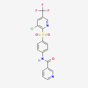 N-(4-{[3-chloro-5-(trifluoromethyl)pyridin-2-yl]sulfonyl}phenyl)pyridine-3-carboxamide
