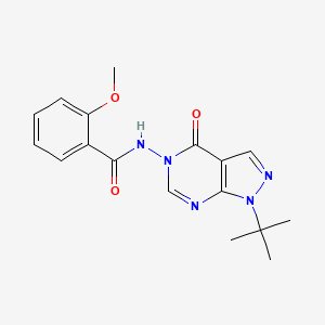 molecular formula C17H19N5O3 B2424970 N-(1-(tert-butyl)-4-oxo-1H-pyrazolo[3,4-d]pyrimidin-5(4H)-yl)-2-methoxybenzamide CAS No. 899751-47-4
