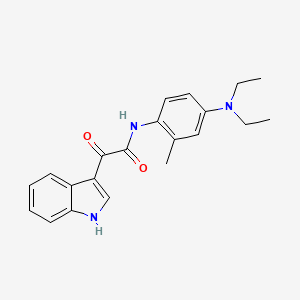 molecular formula C21H23N3O2 B2424973 N-[4-(diethylamino)-2-methylphenyl]-2-(1H-indol-3-yl)-2-oxoacetamide CAS No. 852367-96-5