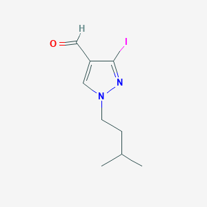3-Iodo-1-(3-methylbutyl)pyrazole-4-carbaldehyde