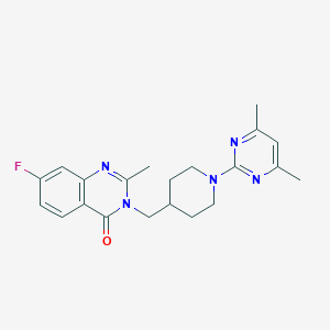 3-{[1-(4,6-Dimethylpyrimidin-2-yl)piperidin-4-yl]methyl}-7-fluoro-2-methyl-3,4-dihydroquinazolin-4-one