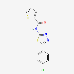N-(5-(4-chlorophenyl)-1,3,4-thiadiazol-2-yl)thiophene-2-carboxamide