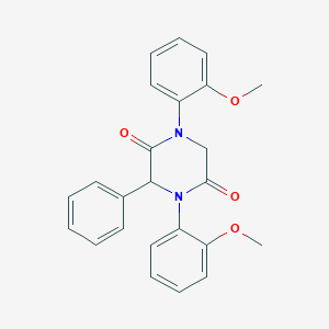 molecular formula C24H22N2O4 B242499 1,4-Bis(2-methoxyphenyl)-3-phenyl-2,5-piperazinedione 