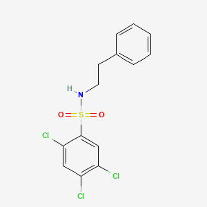 molecular formula C14H12Cl3NO2S B2424990 2,4,5-trichloro-N-phenethylbenzenesulfonamide CAS No. 457960-81-5