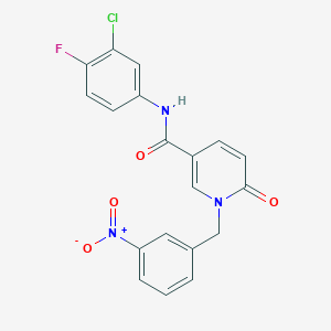 N-(3-chloro-4-fluorophenyl)-1-(3-nitrobenzyl)-6-oxo-1,6-dihydropyridine-3-carboxamide