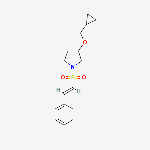 (E)-3-(cyclopropylmethoxy)-1-((4-methylstyryl)sulfonyl)pyrrolidine