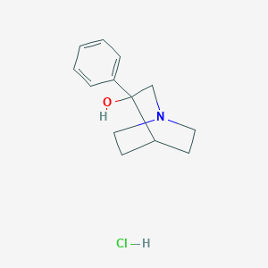 molecular formula C13H18ClNO B2424997 3-Phenylquinuclidin-3-ol hydrochloride CAS No. 107150-16-3